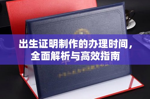 珠海出生证明制作的办理时间，全面解析与高效指南